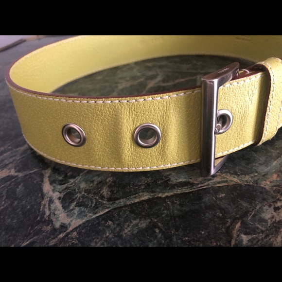 PRADA lime leather belt, Size 78/28, Excellent - Picture 11 of 14